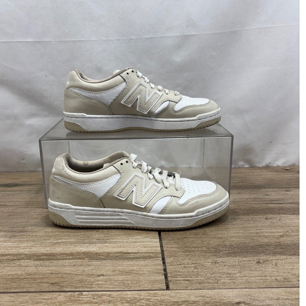 New Balance 480 Womens Sneakers Cream White Low Top Court Shoes BB480LGT
